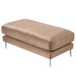 Gestoffeerde hocker Kelson Velours Blonda: Taupe