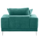 Fauteuil Kelson Velours côtelé Poppy: Turquoise