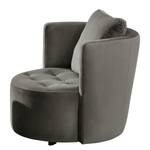 Fauteuil Timboan Velours Blonda: Anthracite - Sans repose-pieds