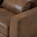 2-Sitzer Sofa Aniaro Microfaser Goda: Schokoladenbraun - Buche