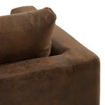 2-Sitzer Sofa Aniaro Microfaser Goda: Schokoladenbraun - Buche