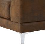 Fauteuil Aniaro Microfibre Goda: Marron chocolat - Aluminium