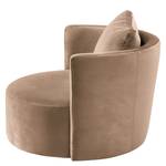 Fauteuil XXL Timboan Velours Blonda: Taupe