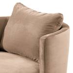 XXL-fauteuil Timboan Velours Blonda: Taupe