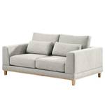 2-Sitzer Sofa Aniaro Webstoff Maila: Hellgrau - Buche