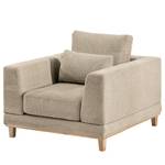 Fauteuil Aniaro Geweven stof Maila: Beige - Beuk