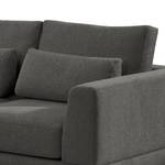 2-Sitzer Sofa Aniaro Webstoff Maila: Anthrazit - Buche