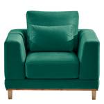 Fauteuil Aniaro Velours Onoli: Antiek groen - Beuk