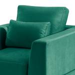 Fauteuil Aniaro Velours Onoli: Antiek groen - Beuk