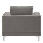 Fauteuil Aniaro Velours Onoli: Gris fumé - Aluminium