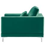 Fauteuil Aniaro Velours Onoli: Vert vieilli - Aluminium