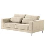 2-Sitzer Sofa Aniaro Cordstoff Poppy: Beige  - Aluminium