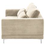 2-Sitzer Sofa Aniaro Cordstoff Poppy: Beige  - Aluminium