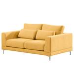 2-Sitzer Sofa Aniaro Webstoff Maila: Gelb - Aluminium