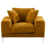 Fauteuil Kelson Velours côtelé Poppy: Jaune moutarde