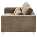 2-Sitzer Sofa Aniaro Cordstoff Poppy: Taupe - Aluminium