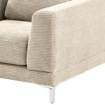 Poltrona Aniaro Velluto a coste Poppy: beige - Alluminio