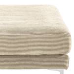 Gestoffeerde hocker Aniaro Corduroy Poppy: Beige - Aluminium