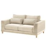 2-Sitzer Sofa Aniaro Cordstoff Poppy: Beige  - Buche