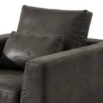 Fauteuil Aniaro Microfibre Goda: Anthracite - Aluminium