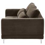 2-Sitzer Sofa Aniaro Cordstoff Poppy: Braun - Aluminium