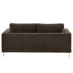 2-Sitzer Sofa Aniaro Cordstoff Poppy: Braun - Aluminium