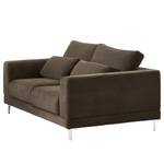 2-Sitzer Sofa Aniaro Cordstoff Poppy: Braun - Aluminium