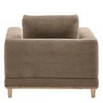 Fauteuil Aniaro Velours côtelé Poppy: Taupe - Hêtre