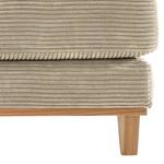 Polsterhocker Aniaro Cordstoff Poppy: Beige  - Buche