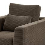 Fauteuil Aniaro Corduroy Poppy: Bruin - Aluminium