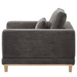 Fauteuil Aniaro Velours côtelé Poppy: Gris - Hêtre