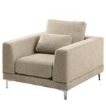 Fauteuil Aniaro Geweven stof Maila: Beige - Aluminium