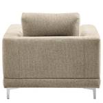 Fauteuil Aniaro Geweven stof Maila: Beige - Aluminium