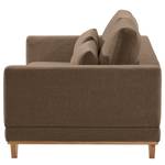 2-Sitzer Sofa Aniaro Webstoff Maila: Braun - Buche