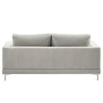 2-Sitzer Sofa Aniaro Webstoff Maila: Hellgrau - Aluminium