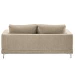 2-Sitzer Sofa Aniaro Webstoff Maila: Beige - Aluminium