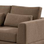 2-Sitzer Sofa Aniaro Webstoff Maila: Braun - Aluminium