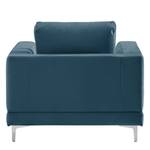 Fauteuil Aniaro Velours Onoli: Bleu marine - Aluminium