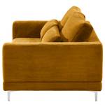 2-Sitzer Sofa Aniaro Cordstoff Poppy: Senfgelb - Aluminium