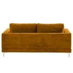 2-Sitzer Sofa Aniaro Cordstoff Poppy: Senfgelb - Aluminium