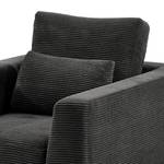 Fauteuil Aniaro Corduroy Poppy: Antracietkleurig - Aluminium