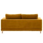 2-Sitzer Sofa Aniaro Cordstoff Poppy: Senfgelb - Buche