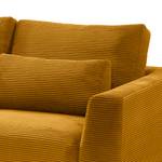 2-Sitzer Sofa Aniaro Cordstoff Poppy: Senfgelb - Buche