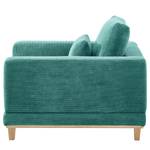 Fauteuil Aniaro Velours côtelé Poppy: Turquoise - Hêtre