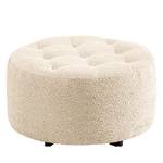 Sessel Timboan Bouclé Stoff Abby: Beige - Mit Hocker