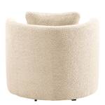 Fauteuil Timboan Bouclè Abby: Beige - Met hocker