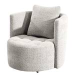 Fauteuil Timboan Bouclè Abby: Gris - Avec repose-pieds