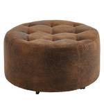 Fauteuil Timboan Microvezel Goda: Chocoladebruin - Met hocker