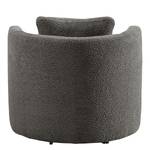 Fauteuil Timboan Tissu Bouclé Abby: Anthracite - Avec repose-pieds