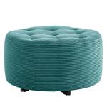 Fauteuil Timboan Corduroy Poppy: Petrolblauw - Met hocker